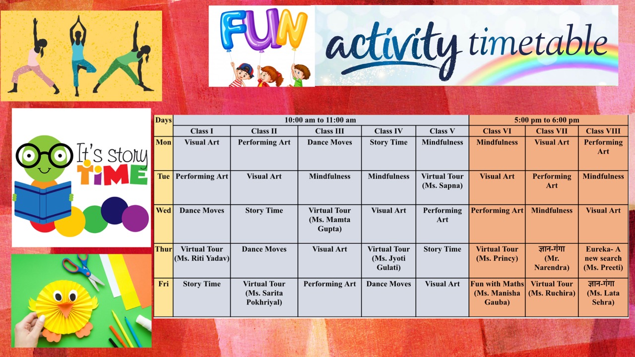 FUN ACTIVITY - TIMETABLE - A. M. International School